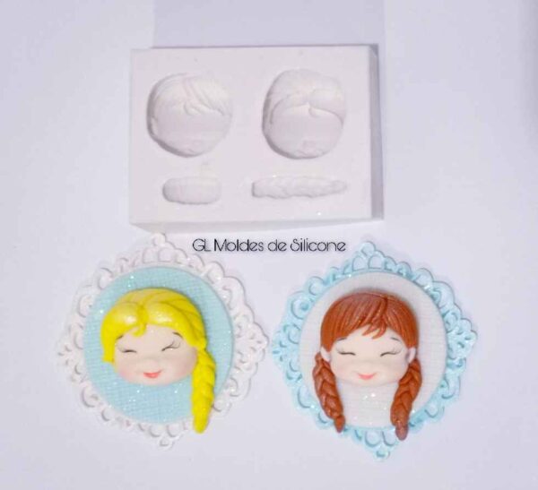 Frozen kit cabeças Elza e Ana