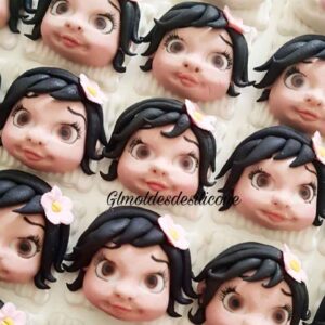 Moana cabeca sem cabelo