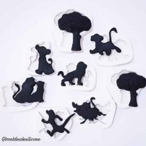 Rei Leão kit Silhuetas