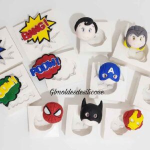 Super Heróis kit cabeças completo