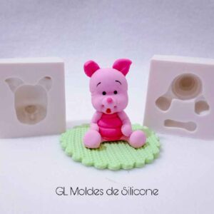 Ursinho Pooh Leitão cabeça e corpo