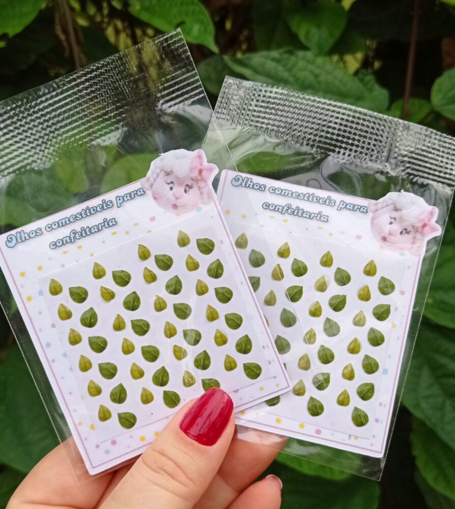 Olhos de gelatina Folhinhas
