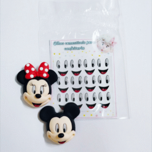 Olhos de gelatina Mickey Minnie Boca