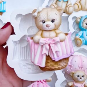 Ursinho fofo cestinho