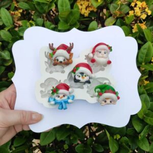 Moldes Mini cabecinhas Natalinas