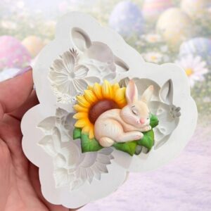 Mini Coelhos Flores kit