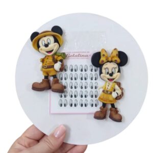 Olhos de gelatina Mickey e Minie Safari