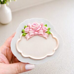 Moldura Rosas laço jardim