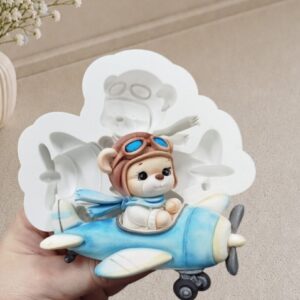 Ursinho Aviador no avião