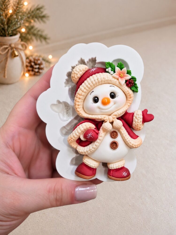Boneco de neve Fofinho Vermelho natal
