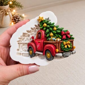 Caminhonete com árvore papai noel